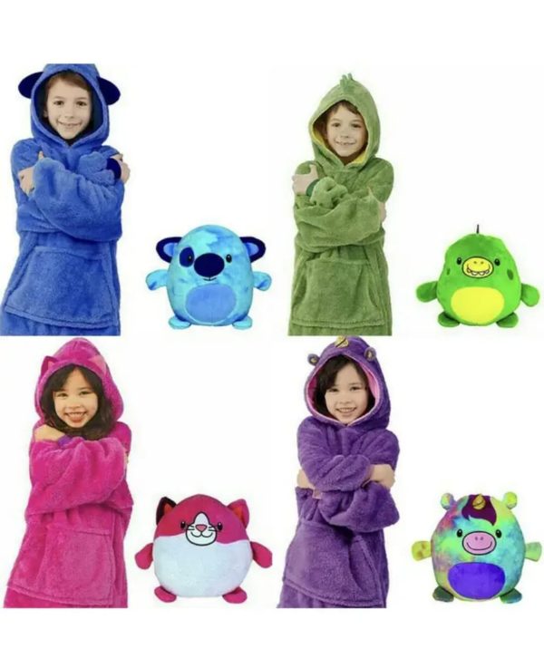 verde1 Hanoracul cu blana roz pentru copii