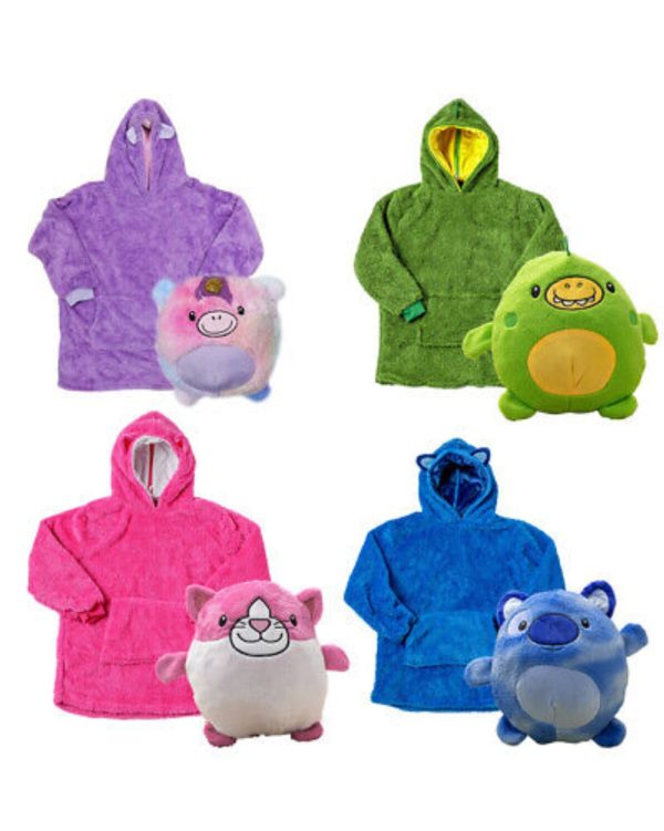 verde2 Hanoracul cu blana roz pentru copii