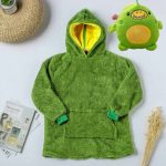 Hanoracul cu blana verde pentru copii 4 Hanoracul cu blana verde pentru copii