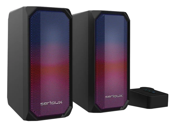 boxa5 Boxe gaming 2.0 Serioux Kyro RGB, Functie Dual Mode Bluetooth,