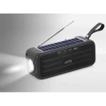  Boxa Portabila, Radio L8TD Neagra Bluetooth, USB+Lanterna cu incarcare solara