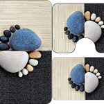 Covoare Pentru Baie, 3 Piese, Antiderapante model pietre 1 Covoare Pentru Baie, 3 Piese, Antiderapante model pietre