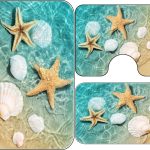 Covoare Pentru Baie, 3 Piese, Antiderapante model peisaj marin