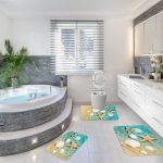 Covoare Pentru Baie, 3 Piese, Antiderapante model peisaj marin