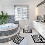 Covoare Pentru Baie, 3 Piese, Antiderapante model  Zebra 1 Covoare Pentru Baie, 3 Piese, Antiderapante model  Zebra