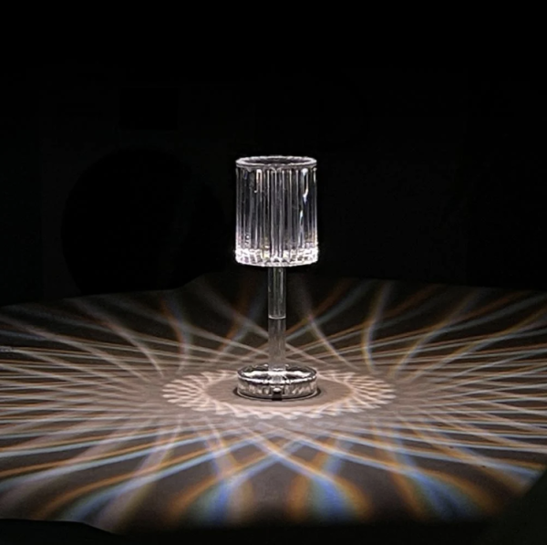 Lampa de masa wireless din cristal acrilic cu touch