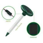 Set 2 Dispozitive Solare Anti-Daunatori, Cu Ultrasunete, Efecte Sonore Si Vibratii, Eficient Impotriva Rozatoarelor, Verde