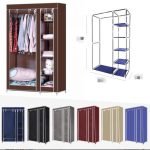 Dulap textil pliabil pentru imbracaminte cu suport metalic