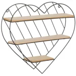 Raft decorativ in forma de inima cu 3 polite