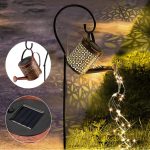 Stropitoare solara cu lumini pentru gradina din fier forjat, lumina calda