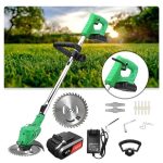 Motocoasa electrica cu 2 acumulatori + disc taietor de metal