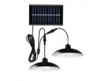 Set panou solar cu 2 becuri LED cu aplica, telecomanda, 50W