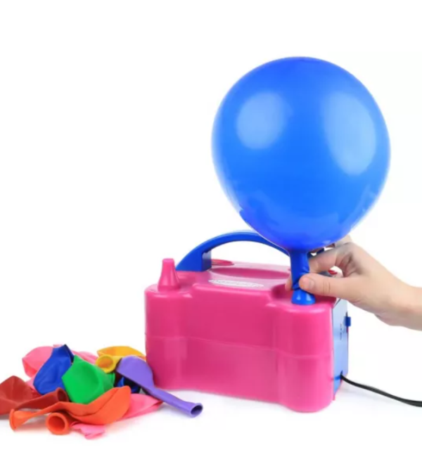 Pompa electrica de umflare a balonului portabila cu doua duze de 600 W 110V +1 set baloane cadou