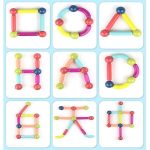 Set jucarii magnetice 3D pentru constructii, Magnetic Sticks
