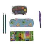 Penar echipat, pentru inceput de scoala, albastru 1 Penar echipat, pentru inceput de scoala, albastru