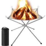 Gratar portabil din otel inoxidabil pentru camping, picnic, plaja