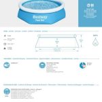 Piscina gonflabila, rotunda, 244 x 61 cm, 1880 L • Bestway + Boxa cadou!