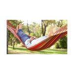 Hamac multicolr din Bumbac cu Bara de Lemn 1+1 2 Hamac multicolr din Bumbac cu Bara de Lemn 1+1