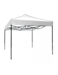 Cort Pavilion 3x3m ALB Pliabil Cadru Metal pentru Curte, Gradina, Evenimente