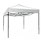 Cort Pavilion 3x3m ALB Pliabil Cadru Metal pentru Curte, Gradina, Evenimente