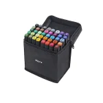 Set 120 markere multicolore cu 2 capete pentru scriere, geanta depozitare inclusa