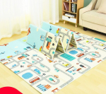 Covor de joaca educativ, Pliabil, Impermeabil, Dimensiune 200 x 150, Grosime 1 cm, Imprimeu pe ambele parti