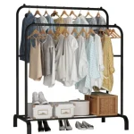 Suport dublu de umerase pentru haine, din metal -NEGRU 4 Suport dublu de umerase pentru haine, din metal -NEGRU