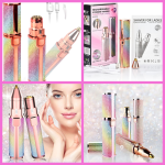 Epilator facial si sprancene, portabil, reincarcabil, 2 in 1