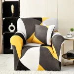 Husa Elastica pentru Fotoliu - Galben 1 Husa Elastica pentru Fotoliu - Galben