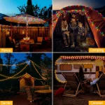 Instalatie solara decorativa 300 LED-uri 33 m telecomanda - ALB RECE 6 Instalatie solara decorativa 300 LED-uri 33 m telecomanda - ALB RECE