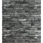 Tapet 3D piatra gri, auto-adeziv pentru interior, 70 cm L x 77 cm H