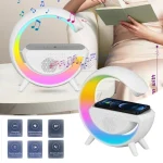 STATIE INCARCARE WIRELESS 3 IN 1 CU LAMPA RGB SI BOXA BLUETOOTH