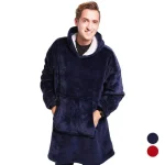 OFERTA 1+1 Patura tip hanorac cu blana si gluga Bleumarin si cu imprimeu Curcubeu 6 OFERTA 1+1 Patura tip hanorac cu blana si gluga Bleumarin si cu imprimeu Curcubeu