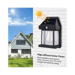 Set 2 x Lampa solara de perete cu senzor de miscare