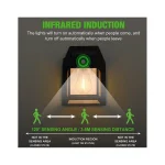 Set 2 x Lampa solara de perete cu senzor de miscare