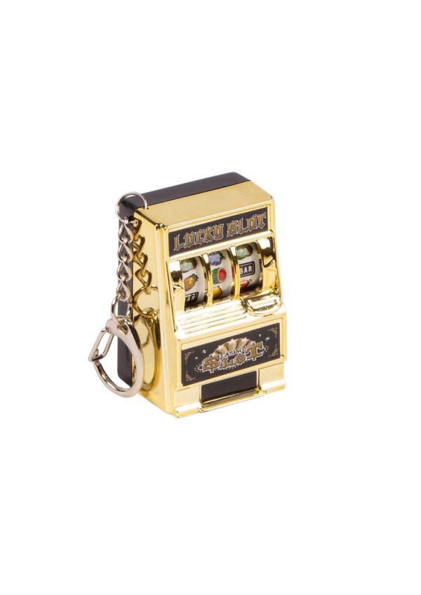 Breloc slot machine, interactiv, maneta functionala, 6 cm x 4 cm, S37-09