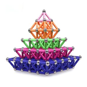 OFERTA Joc creativ pentru copii Magnastix 108 piese + Bile magnetice colorate 216 buc