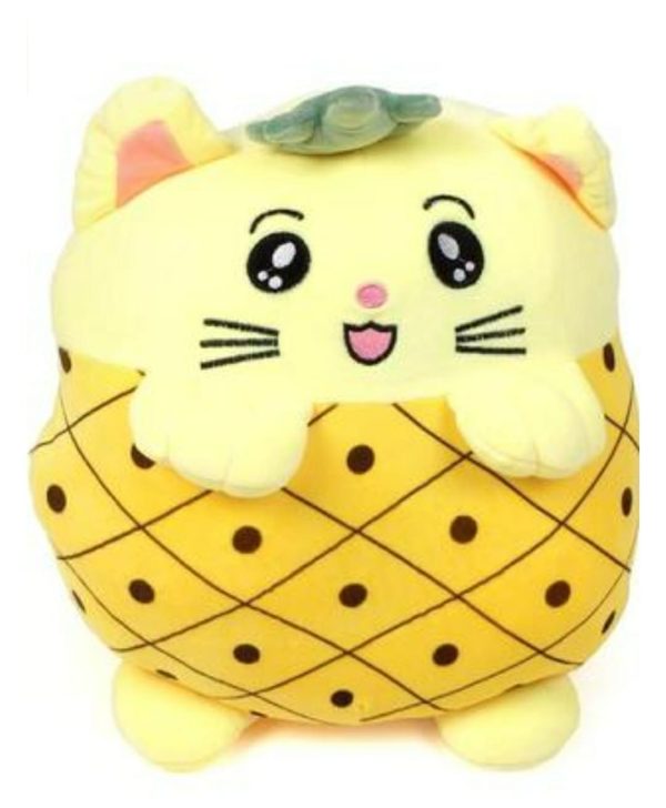 WhatsApp Image 2024-02-06 at 13.54.10 (4) Paturica pufoasa cu jucarie de plus multifunctionala, Model Ananas, Galben