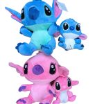 Set 2 Jucarii de Plus + 2 Brelocuri Stitch si Angel 1 Set 2 Jucarii de Plus + 2 Brelocuri Stitch si Angel