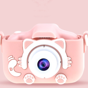 Camera foto digitala pentru copii, functie foto/video, 12MP, 5 Jocuri Incluse, Slot Card MicroSD Max. 32GB Roz