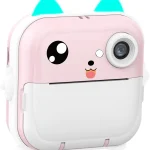 Aparat foto digital cu imprimare termica pentru copii, focalizare automata, display color de 2,4 inch 1080P Full HD, ALBASTRU 2 Aparat foto digital cu imprimare termica pentru copii, focalizare automata, display color de 2,4 inch 1080P Full HD, ALBASTRU