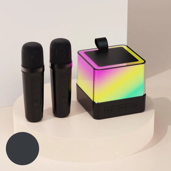 K2 Difuzor Karaoke cu 2 microfoane wireless, bluetooth 5.3