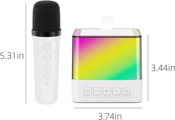 K4 Difuzor Karaoke cu 2 microfoane wireless, bluetooth 5.3