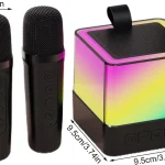 Difuzor Karaoke cu 2 microfoane wireless, bluetooth 5.3 7 Difuzor Karaoke cu 2 microfoane wireless, bluetooth 5.3