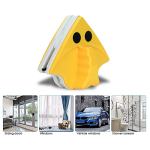 Stergator magnetic geamuri ABS, bumbac 16 x 13.5 cm galben, alb