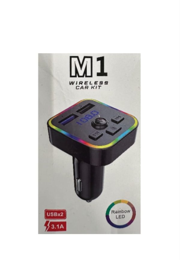 Transmitator Muzical FM Auto M1 USBx2 Negru