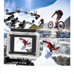 Camera Sport Full HD 1080p, cu accesorii de prindere pentru bicicleta si casca