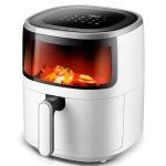 Friteuza Digitala - Air Fryer RAF - 6L, Control Tactil, cu functie AirCrisp si Auto-Oprire, 1500W Alb