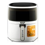 Friteuza Digitala - Air Fryer RAF - 6L, Control Tactil, cu functie AirCrisp si Auto-Oprire, 1500W Alb