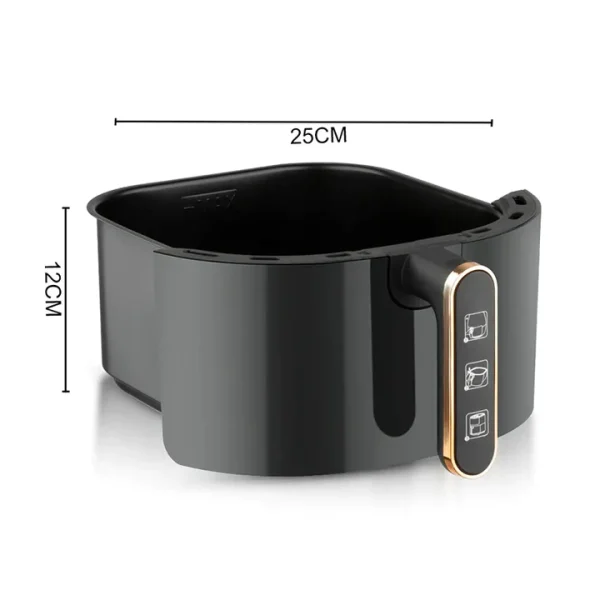 Friteuza Digitala - Air Fryer RAF - 6L, Control Tactil, cu functie AirCrisp si Auto-Oprire, 1500W